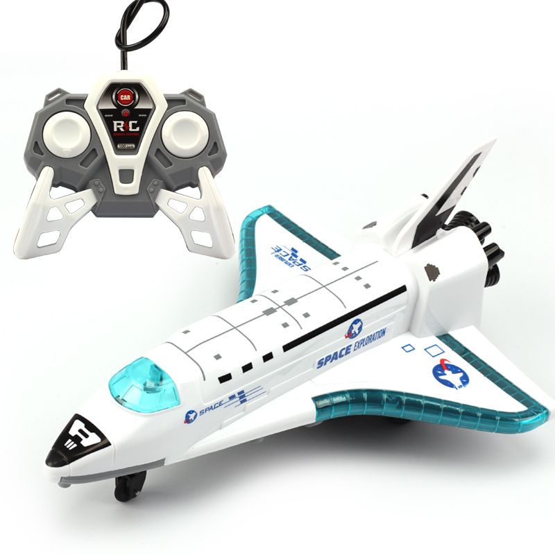 儿童遥控飞机灯光音效充电陆地行走仿真太空飞船航天飞机男孩玩具