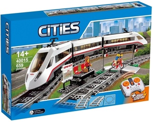 城市遥控高速客运列车和谐号火车60051儿童拼装 中国积木玩具02010