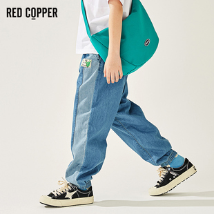 redcopper瑞德酷普2024春夏新款 男女儿童牛仔裤 直筒运动休闲长裤