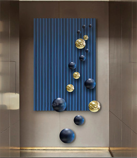 立体不锈钢球形实物画现代简约轻奢客厅样板间售楼处酒店装 饰画