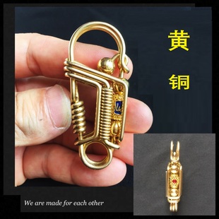 手工钥匙扣不锈钢纯铜黄铜小鸟钥匙扣男士 挂件汽车钥匙挂件钥匙链