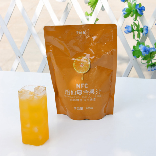 5袋装 0添加100%纯果汁复合果汁橘子汁原榨 艾柚香NFC胡柚汁800ml