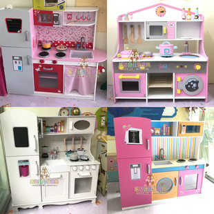 幼儿园儿童过家家玩具厨房梳妆游戏水果切切乐木做饭灶台冰箱厨房