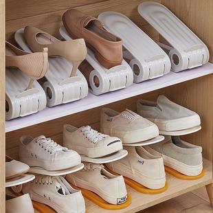 托 子鞋 架收纳神器双层可调节省空间置物架鞋 鞋 柜分层隔板整理放鞋