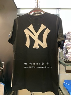 洋基队 男女同款 台湾采购mlb T恤棉质套头印花上衣半袖 球衣 短袖