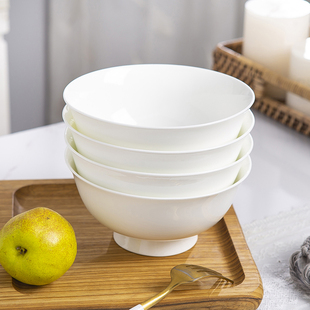 骨瓷面碗4个大碗汤碗家用日式 拌面碗6英寸意面碗学生泡面碗沙拉碗