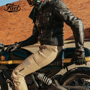 传承者系列 马歇尔沙色 防风亲肤舒适护具可拆摩托机车直筒骑行裤