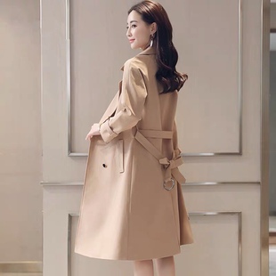 风衣女小个子2022秋装 新款 显瘦大衣中长款 女士大码 修身 外套潮 韩版