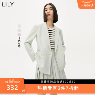 零压系列 LILY2023夏新款 通勤小西装 外套女 时髦廓形宽松薄款