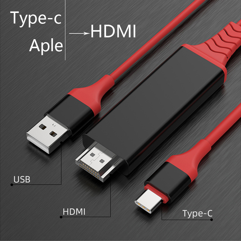 screen same Type Aple phone HDMI手机投屏线电视电脑USB