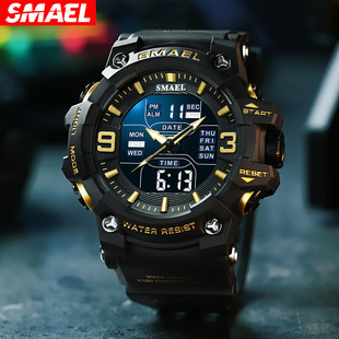 SMAEL斯麦尔2024新款 士手表多功能运动防水电子手表学生腕表