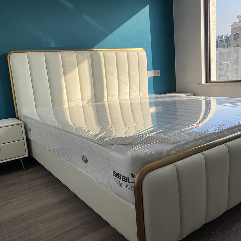 轻奢真皮床简约现代婚床1.5m1.8米ins北欧网红床小户型主卧双人床
