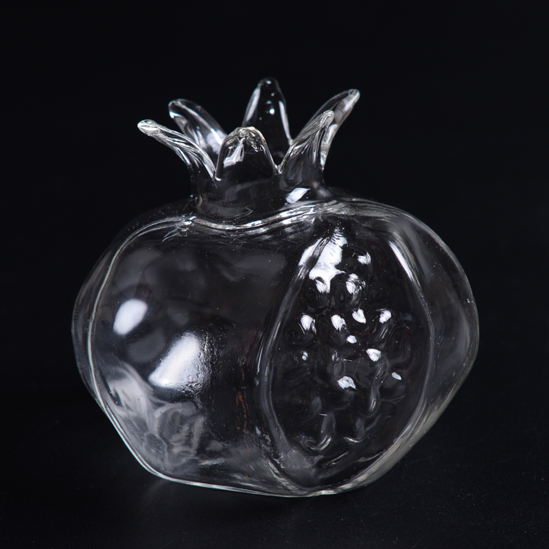 新版 叶子直 创意水果石榴玻璃花瓶家居饰品 已卖完 旧版