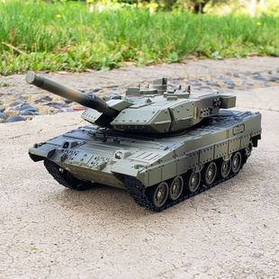 99式 合金坦克模型军事仿真履带式 金属装 甲豹2主战坦克声光玩具车