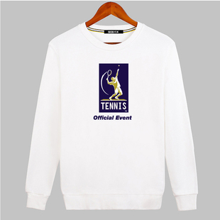 网球服职业联合纯棉纪念卫衣长袖 T恤球衣训练服男女款 上衣定制装