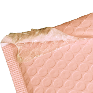 裸粉色气泡袋现货加厚哑光防水防压快递电商打包泡沫袋可定制印刷