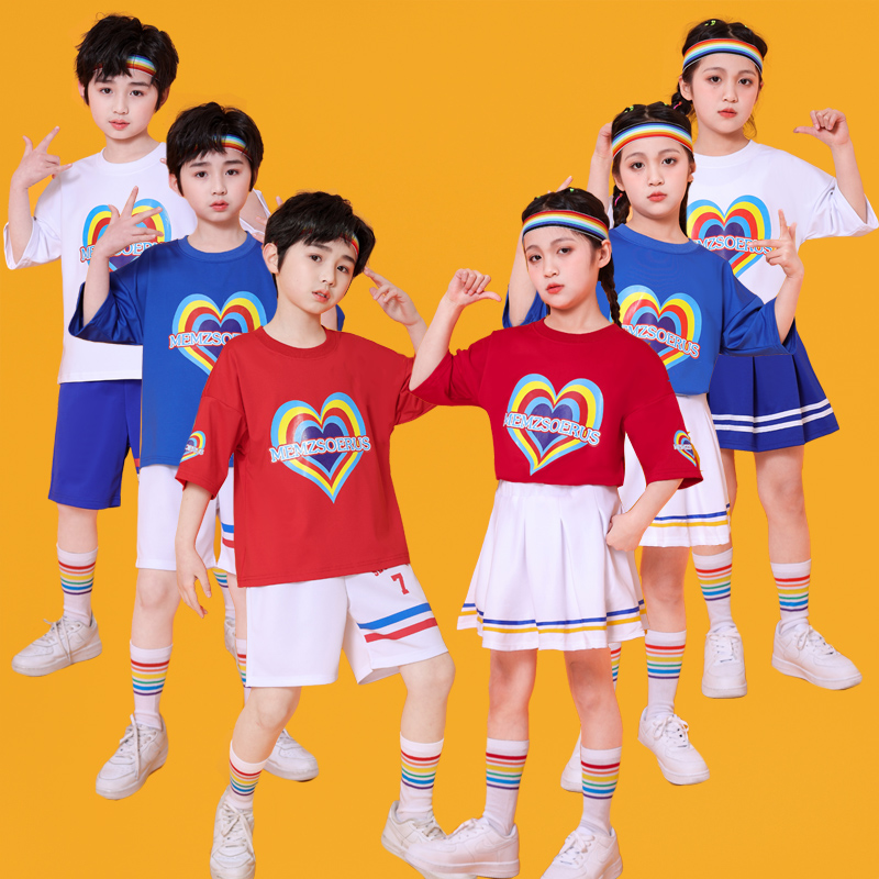 儿童啦啦队啦啦操演出服拉拉队小学生比赛运动会幼儿舞蹈表演服装