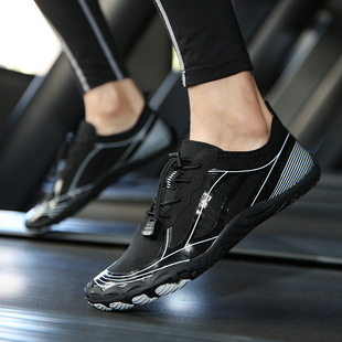 轻便软底跑步机专用鞋 室内训练厚底健身鞋 五指运动鞋 女减震跳绳鞋