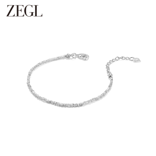 ZEGL银色碎银子手链女轻奢小众精致2024年新款 碎银几两冷淡风手饰