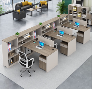 职员办公桌椅组合简约现代财务桌面对面双人位办公室桌子卡座工位