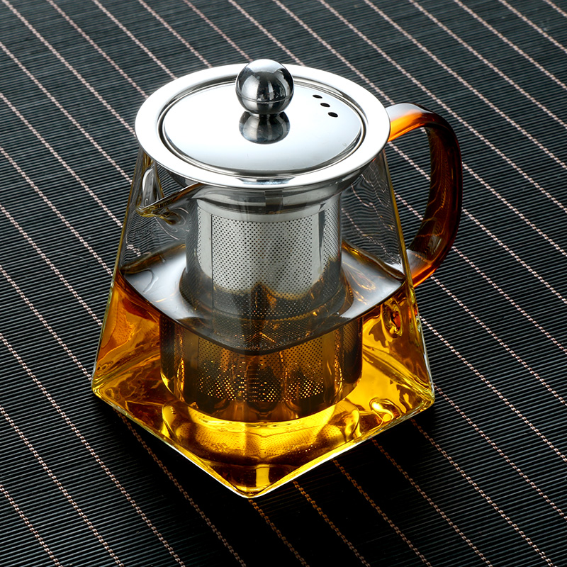 花茶壶煮茶壶单壶过滤红茶器茶具套装 加厚泡茶壶耐高温玻璃中式