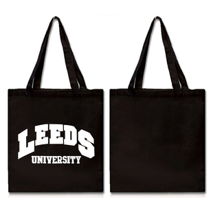 Leeds购物袋帆布包环保袋中号拉链 利兹大学纪念品University