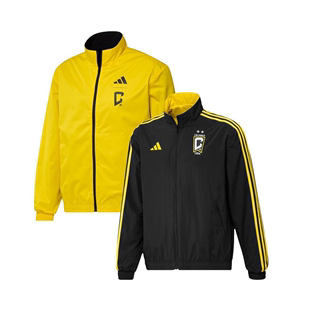 阿迪达斯男和黄色双面团队夹克百搭舒适外套正品 15872679 Adidas