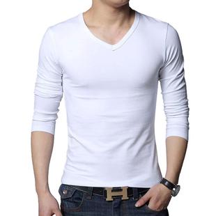 Casual 长袖 cotton shirt tshirts neck 男士 T恤 Men