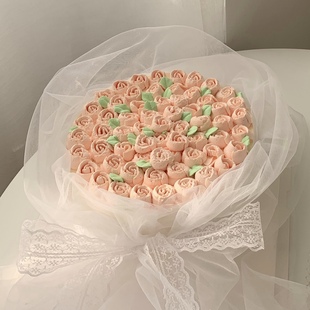 纸烘焙甜品装 饰雪梨纸蕾丝丝带配件 花束蛋糕外围白色网纱柔软包装