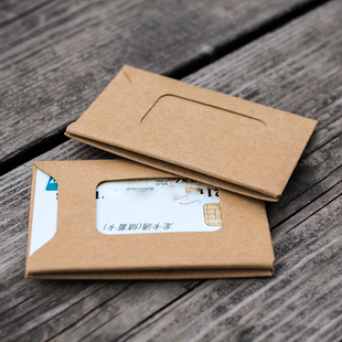 创意可水洗牛皮纸银行公交信用证件卡套卡片包女士名片夹可爱超薄