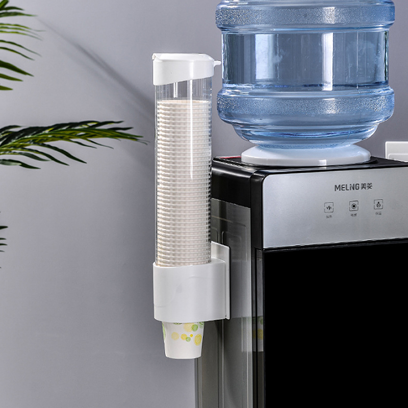 一次性杯子架自动取杯器饮水机放纸杯水杯收纳盒神器杯架 置物架