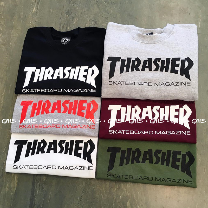 Skate Thrasher Mag 合辑 基础款 美版 T恤 基础字母火焰短袖 Tee