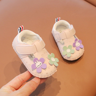 防滑8 婴幼儿公主鞋 软底6到12个月婴儿鞋 一岁女宝宝学步鞋 子春秋款