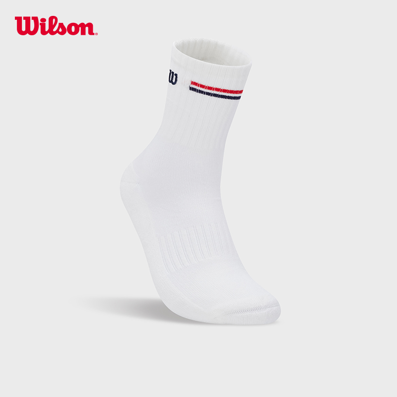 男女同款 网球运动袜抗菌面料舒适高腰袜 Wilson威尔胜官方24年新款