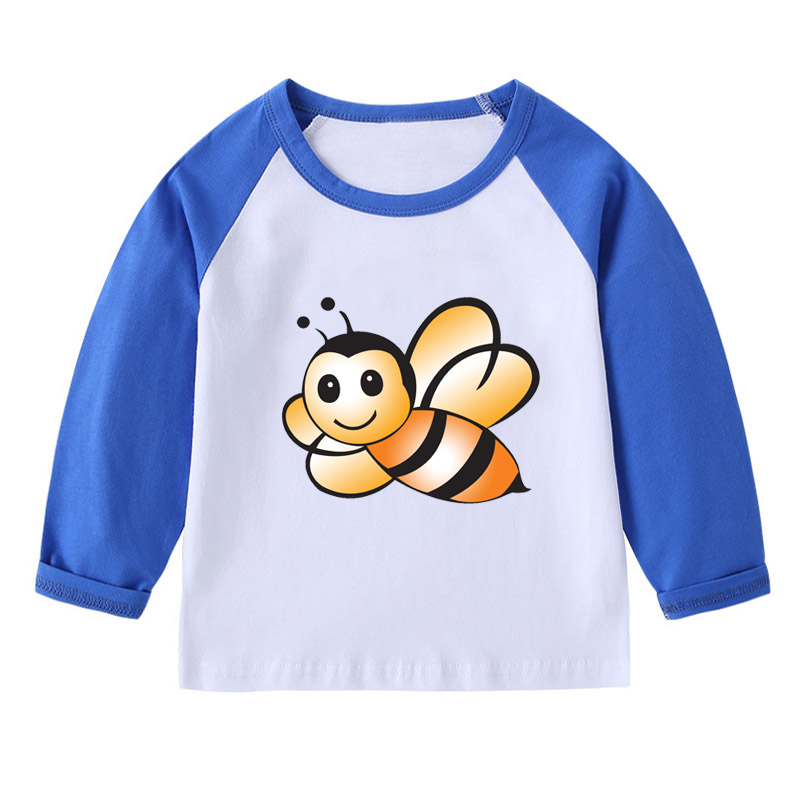 纯棉上衣男女童班服 幼儿园宝宝表演服装 小蜜蜂儿童长袖 勤劳 T恤
