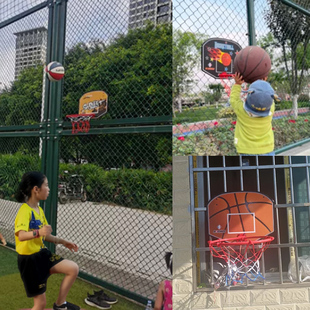 儿童篮球框挂式 室外投篮篮圈家用室内篮筐免打孔可折叠移动篮球架