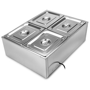 厂销厂销四槽保温汤池 商用电热自助餐汤菜炉4格暖汤炉保温售饭品
