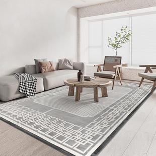 日本购新中式 地毯客厅高级灰轻奢卧室大面积沙发茶几毯垫满铺简约