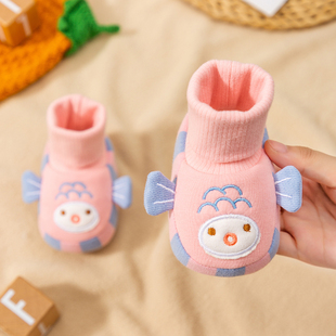 婴儿棉鞋 加厚保暖软底学步3 秋冬季 步前鞋 冬 12个月男女宝宝棉鞋