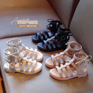 儿童公主鞋 2022新款 AA女童凉鞋 女孩子罗马鞋 洋气大小童防滑童 时尚