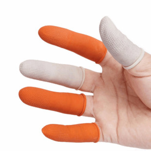 防滑指套一次护切r口指套工业防诺劳保橡胶手指套100个 丽性