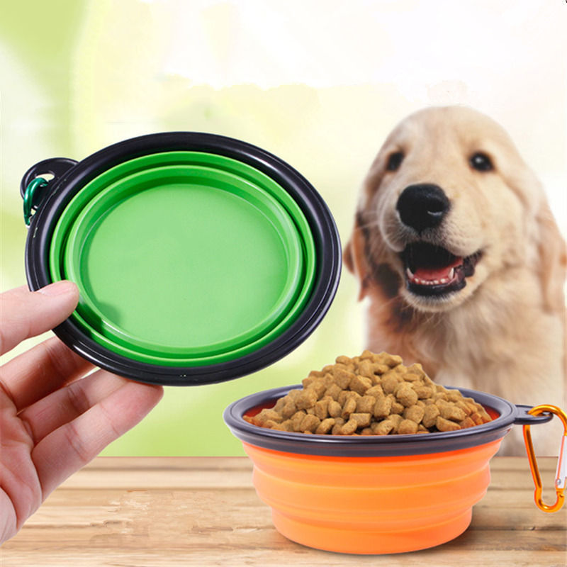 宠物狗狗折叠碗外出水碗便携狗碗户外喝水碗随行用品饮水碗食粮盆