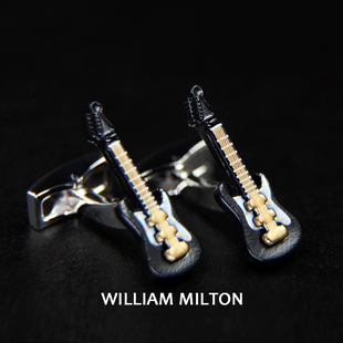 法式 限量版 MILTON 扣男士 衬衫 袖 珐琅吉他袖 口扣轻奢礼物 WILLIAM