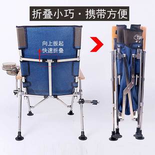 不锈钢多功能筏钓椅舒x适折叠躺椅便捷式 台钓休闲椅加品 厂促新款