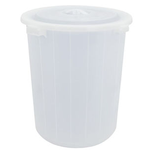 带盖 塑料桶圆形储物收纳桶酒店厨房大号环卫 纳仕徳36升A型水桶