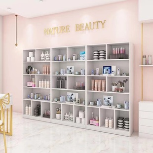 新款 化妆品展示柜美容院护肤品柜子置物架展示架陈列架子产品展柜