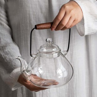 耐高温玻璃壶可加热电陶炉专用煮茶壶提梁壶大容量烧水壶