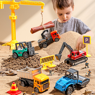 男孩玩具车汽车工程车挖掘机模型5生日礼物3到6岁益智8一12岁男童