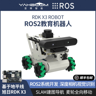 RDK机器人ROS2麦克纳姆轮小车AI视觉SLAM建图导航旭日X3派 树莓派