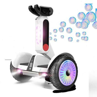 新图智能电动平衡车坐骑款 双轮腿控小学生儿童有扶手座椅位带扶品